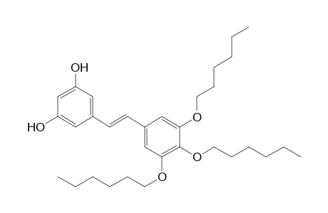 5-[(E)-2-(3,4,5-trihexoxyphenyl)ethenyl]benzene-1,3-diol