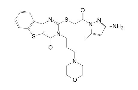 2-{[2-(3-amino-5-methyl-1H-pyrazol-1-yl)-2-oxoethyl]sulfanyl}-3-[3-(4-morpholinyl)propyl][1]benzothieno[3,2-d]pyrimidin-4(3H)-one