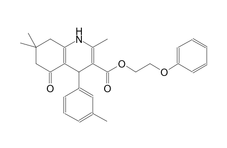 3-quinolinecarboxylic acid, 1,4,5,6,7,8-hexahydro-2,7,7-trimethyl-4-(3-methylphenyl)-5-oxo-, 2-phenoxyethyl ester