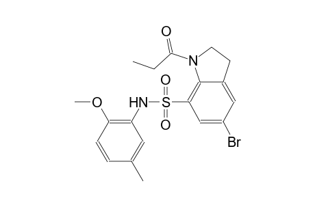 1H-indole-7-sulfonamide, 5-bromo-2,3-dihydro-N-(2-methoxy-5-methylphenyl)-1-(1-oxopropyl)-
