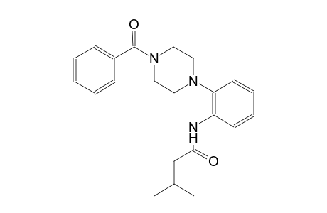 N-[2-(4-benzoyl-1-piperazinyl)phenyl]-3-methylbutanamide