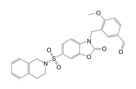 benzaldehyde, 3-[(6-[(3,4-dihydro-2(1H)-isoquinolinyl)sulfonyl]-2-oxo-3(2H)-benzoxazolyl)methyl]-4-methoxy-