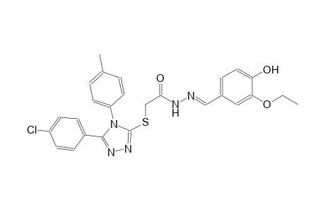 acetic acid, [[5-(4-chlorophenyl)-4-(4-methylphenyl)-4H-1,2,4-triazol-3-yl]thio]-, 2-[(E)-(3-ethoxy-4-hydroxyphenyl)methylidene]hydrazide