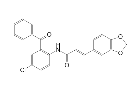 (2E)-3-(1,3-benzodioxol-5-yl)-N-(2-benzoyl-4-chlorophenyl)-2-propenamide