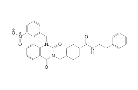 4-[(1-(3-nitrobenzyl)-2,4-dioxo-1,4-dihydro-3(2H)-quinazolinyl)methyl]-N-(2-phenylethyl)cyclohexanecarboxamide