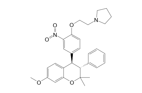 3,4-trans-2,2-Dimethyl-3-phenyl-4-(3'-nitro-4'-pyrrolidinoethoxyphenyl)-7-methoxychroman