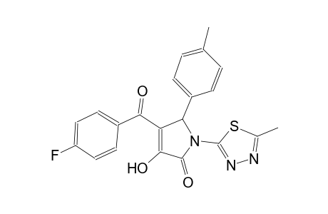 2H-pyrrol-2-one, 4-(4-fluorobenzoyl)-1,5-dihydro-3-hydroxy-5-(4-methylphenyl)-1-(5-methyl-1,3,4-thiadiazol-2-yl)-