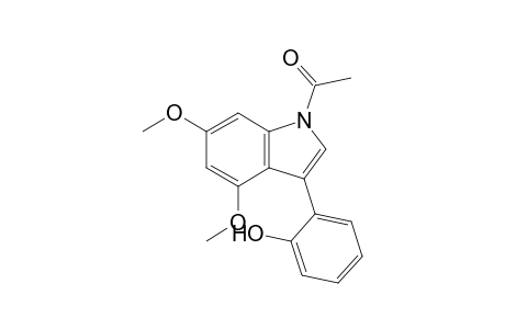 1-[3-(2-hydroxyphenyl)-4,6-dimethoxy-1-indolyl]ethanone