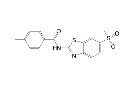 4-methyl-N-[6-(methylsulfonyl)-1,3-benzothiazol-2-yl]benzamide