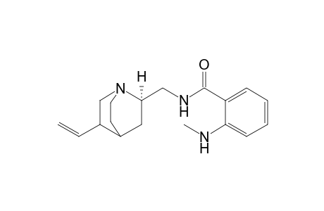 N-Methyl-N'-[(1S,2R)-5'-vinyl-1'-azabicyclo[2.2.2]oct-2'-ylmethyl]-anthranilamide