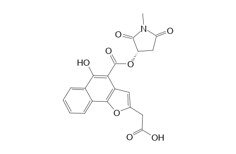 (-)-(3S)-1-Methyl-2,5-dioxo-3-pyrrolidinyl 2-carboxyethyl-5-hydroxynaphtho[1,2-b]furan-4-carboxylate