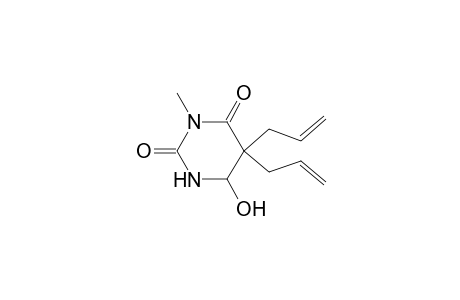 2,4(1H,3H)-Pyrimidinedione, dihydro-6-hydroxy-3-methyl-5,5-di-2-propenyl-