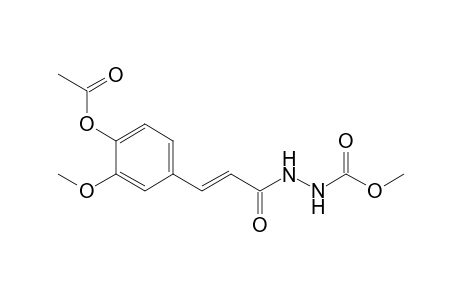 Methyl 2-[(2E)-3-(4-acetoxy-3-methoxyphenyl)prop-2-enoyl]-hydrazinecarboxylate