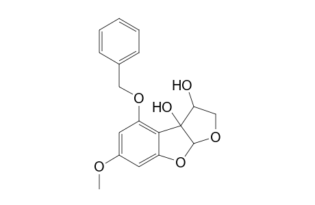 Furo[2,3-b]benzofuran-3,3a(8aH)-diol, 2,3-dihydro-6-methoxy-4-(phenylmethoxy)-, (3.alpha.,3a.alpha.,8a.alpha.)-(.+-.)-