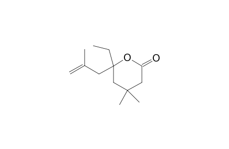 4,4-Dimethyl-6-ethyl-6-(2-methylprop-2-enyl)tetrapyran-2-one
