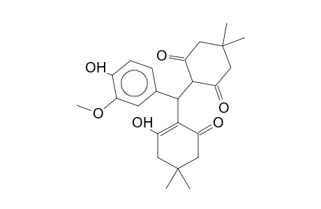 2-[4-Hydroxy-.alpha.-(2-hydroxy-4,4-dimethyl-6-oxo-1-cyclohexen-1-yl)-3-methoxybenzyl]-5,5-dimethyl-1,3-cyclohexanedione