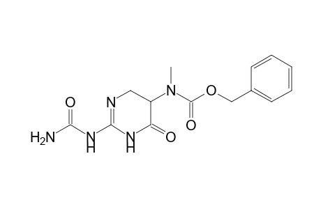 (phenylmethyl) N-[2-(aminocarbonylamino)-6-oxidanylidene-4,5-dihydro-1H-pyrimidin-5-yl]-N-methyl-carbamate