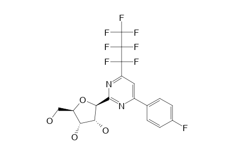 2-(BETA-D-RIBOFURANOSYL)-6-(HEPTAFLUOROPROPYL)-4-(4-FLUOROPHENYL)-PYRIMIDINE