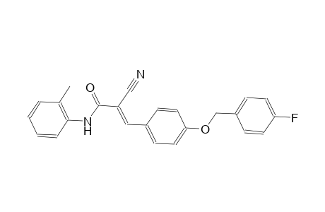 (2E)-2-cyano-3-{4-[(4-fluorobenzyl)oxy]phenyl}-N-(2-methylphenyl)-2-propenamide