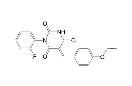 2,4,6(1H,3H,5H)-pyrimidinetrione, 5-[(4-ethoxyphenyl)methylene]-1-(2-fluorophenyl)-, (5E)-