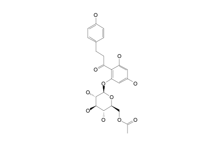 6''-ACETYLPHLORIDZOSID;2'-O-(6''-O-ACETYLGLUCOPYRANOSYL)-4,4',6'-TRIHYDROXYDIHYDROCHALCONE