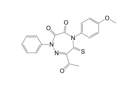 3-Acetyl-5-(4-methoxyphenyl)-1-phenyl-4-thioxo-4,5-dihydro-1H-1,2,5-triazepin-6,7-dione
