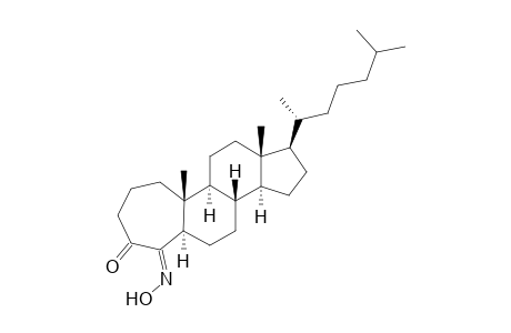 A-homo-5.alpha.-cholestane-4,4a-dione 4a-oxime