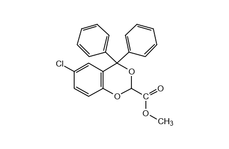 6-CHLORO-4,4-DIPHENYL-1,3-BENZODIOXAN-2-CARBOXYLIC ACID, METHYL ESTER