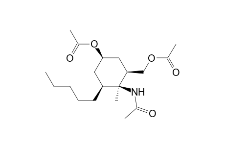 [(1R*,2S*,3S*,5R*)-5-Acetoxy-2-(acetylamino)-2-methyl-3-pentylcyclohexyl]methyl acetate