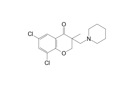 6,8-dichloro-3-methyl-3-(piperidinomethyl)-4-chromanone