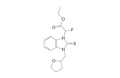 Ethyl 2-fluoro-2-(3-((tetrahydrofuran-2-yl)methyl)-2-thioxo-2,3-dihydro-1H-benzo[d]imidazol-1-yl)acetate