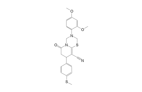2H,6H-pyrido[2,1-b][1,3,5]thiadiazine-9-carbonitrile, 3-(2,4-dimethoxyphenyl)-3,4,7,8-tetrahydro-8-[4-(methylthio)phenyl]-6-oxo-