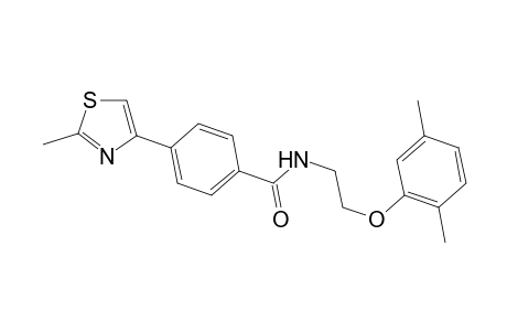 Benzamide, N-[2-(2,5-dimethylphenoxy)ethyl]-4-(2-methyl-4-thiazolyl)-