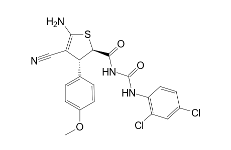 1-[(2R,3R)-5-Amino-4-cyano-3-(4-methoxy-phenyl)-2,3-dihydro-thiophene-2-carbonyl]-3-(2,4-dichloro-phenyl)-urea