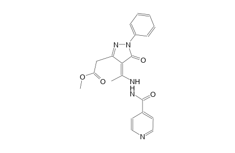 4-pyridinecarboxylic acid, 2-[(1Z)-1-[1,5-dihydro-3-(2-methoxy-2-oxoethyl)-5-oxo-1-phenyl-4H-pyrazol-4-ylidene]ethyl]hydrazide