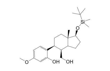 1.beta.-[(t-Butyldimethylsilyl)oxy]-7a.beta.-methyl-5.beta.-(2'-hydroxy-4'-methoxyphenyl)-2,3,3a.alpha.,4,5,6,7,7a-octahydro-1H-indene-4.beta.-methanol