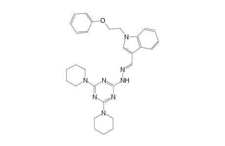 1-(2-phenoxyethyl)-1H-indole-3-carbaldehyde [4,6-di(1-piperidinyl)-1,3,5-triazin-2-yl]hydrazone