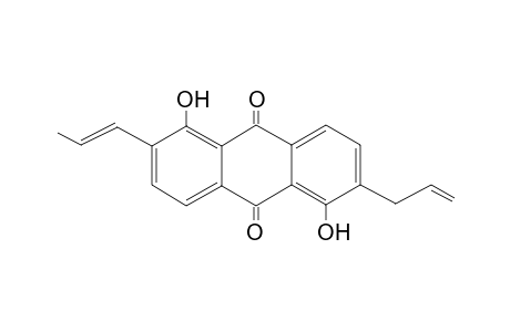 1,5-Dihydroxy-2-(prop-1'-enyl)-6-(prop-2"-enyl)anthraquinone