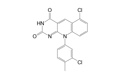 6-Chloranyl-10-(3-chloranyl-4-methyl-phenyl)pyrimido[4,5-b]quinoline-2,4-dione