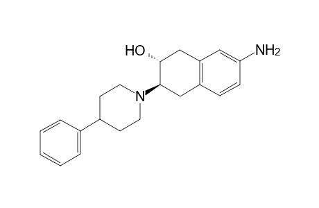 (+-)-trans-2-Hydroxy-7-amino-3-(4-phenylpiperidino)tetralin [(+-)-7-aminobenzovesamicol]