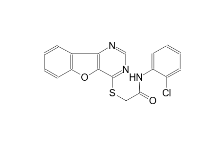 2-([1]benzofuro[3,2-d]pyrimidin-4-ylsulfanyl)-N-(2-chlorophenyl)acetamide