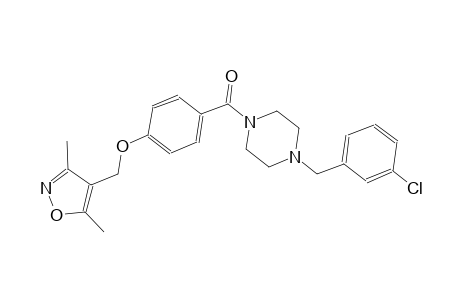 piperazine, 1-[(3-chlorophenyl)methyl]-4-[4-[(3,5-dimethyl-4-isoxazolyl)methoxy]benzoyl]-