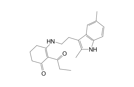 3-[2-(2,5-dimethyl-1H-indol-3-yl)ethylamino]-2-(1-oxopropyl)-1-cyclohex-2-enone