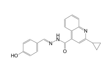 2-cyclopropyl-N'-[(E)-(4-hydroxyphenyl)methylidene]-4-quinolinecarbohydrazide