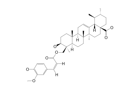 3.beta.-Hydroxy-24-cis-ferulyloxy-urs-12-en-28-oic-acid