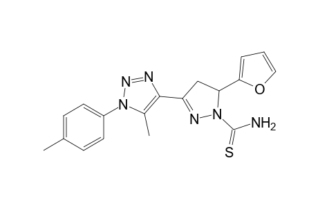 4,5-Dihydro-5-(furan-2-yl)-3-(5-methyl-1-p-tolyl-1H-1,2,3-triazol-4-yl)pyrazole-1-carbothioamide