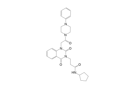 N-cyclopentyl-3-(2,4-dioxo-1-[2-oxo-2-(4-phenyl-1-piperazinyl)ethyl]-1,4-dihydro-3(2H)-quinazolinyl)propanamide