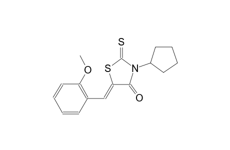 (5Z)-3-cyclopentyl-5-(2-methoxybenzylidene)-2-thioxo-1,3-thiazolidin-4-one