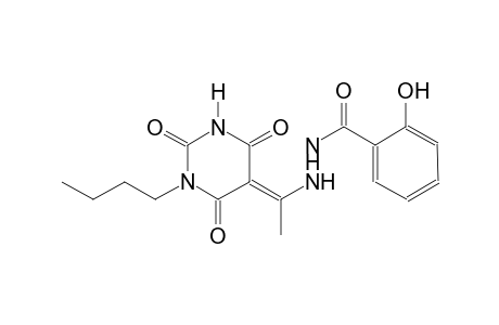 N'-[(1E)-1-(1-butyl-2,4,6-trioxotetrahydro-5(2H)-pyrimidinylidene)ethyl]-2-hydroxybenzohydrazide