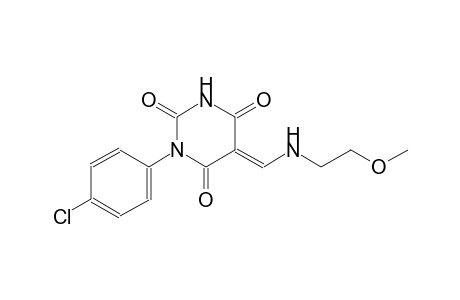 (5E)-1-(4-chlorophenyl)-5-{[(2-methoxyethyl)amino]methylene}-2,4,6(1H,3H,5H)-pyrimidinetrione